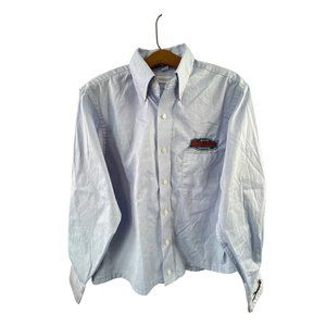 Van Heusen Kuryakyn Button Down Work Shirt Mens M Collared Long Sleeve